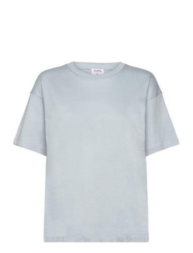 Loose Fit Tee Designers T-shirts & Tops Short-sleeved Blue Filippa K