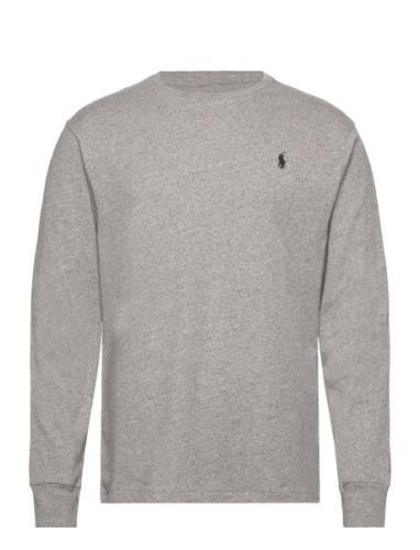 Classic Fit Jersey Long-Sleeve T-Shirt Tops T-shirts Long-sleeved Grey...