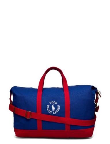 Logo-Embroidered Canvas Duffel Bags Weekend & Gym Bags Blue Polo Ralph...