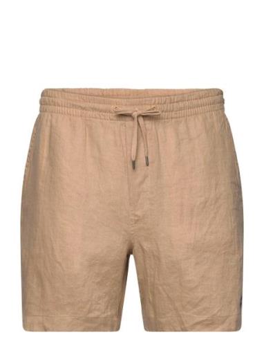 6-Inch Polo Prepster Linen Short Bottoms Shorts Casual Khaki Green Pol...