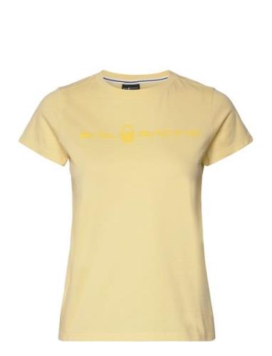 W Gale Tee Sport T-shirts & Tops Short-sleeved Yellow Sail Racing