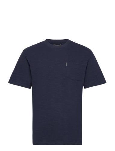 Slub Pocket T-Shirt Tops T-shirts Short-sleeved Navy Penfield