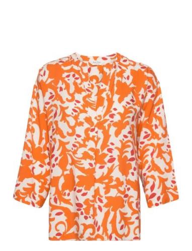 Bjarkanpw Bl Tops Blouses Long-sleeved Orange Part Two