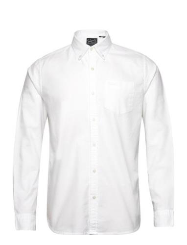 Cotton L/S Oxford Shirt Tops Shirts Casual White Superdry