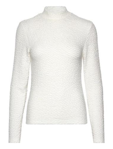 Slfginny Ls High Neck Top Noos Tops T-shirts & Tops Long-sleeved White...
