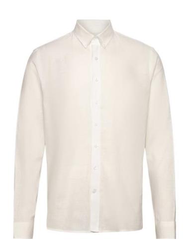 Linen/Cotton Shirt L/S Tops Shirts Casual White Lindbergh