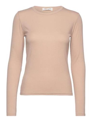 T-Shirt Long Sleeve Tops T-shirts & Tops Long-sleeved Beige Sofie Schn...