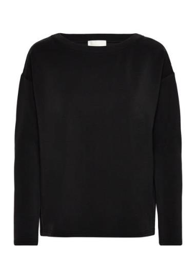Ellemw Boxy Blouse Tops Blouses Long-sleeved Black My Essential Wardro...