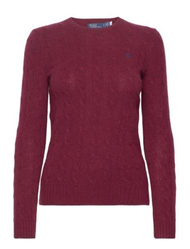 Cable-Knit Wool-Cashmere Sweater Tops Knitwear Jumpers Red Polo Ralph ...