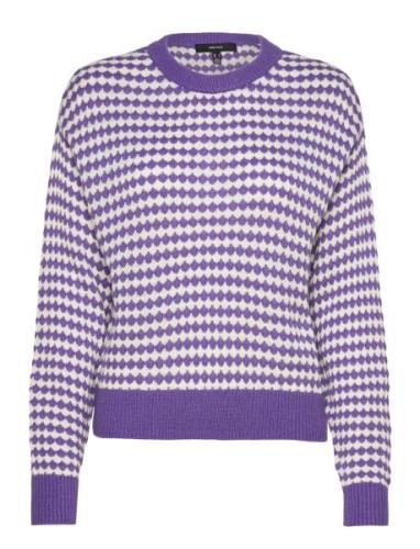 Vmgabi Ls O-Neck Pullover Ga Bf Tops Knitwear Jumpers Purple Vero Moda