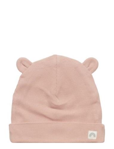 Cap W Ears Rib Accessories Headwear Hats Beanie Pink Lindex