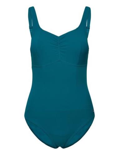 Womens Shaping Aquanite 1 Piece Sport Swimsuits Green Speedo