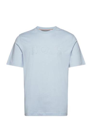 Tiburt 339 Tops T-shirts Short-sleeved Blue BOSS