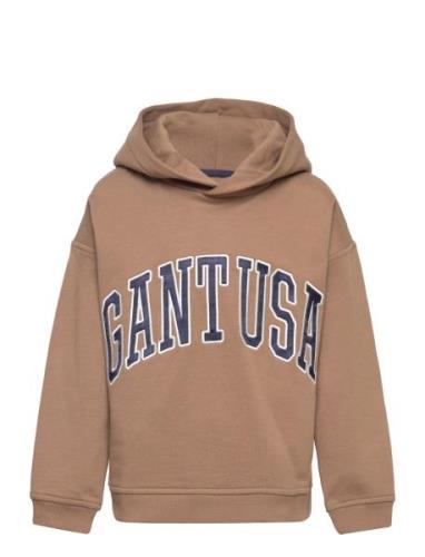 GANT Over D Gant Usa Sweat Hoodie Brun