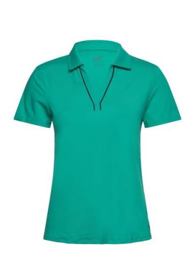 W Cloudspun Piped Ss Polo Tops T-shirts & Tops Polos Green PUMA Golf