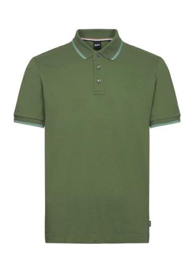 Parlay 190 Tops Polos Short-sleeved Green BOSS