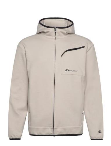 Hooded Full Zip Sweatshirt Sport Sweat-shirts & Hoodies Hoodies Beige ...