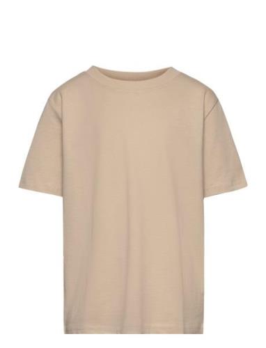 Nlmfagen Ss L Top Tops T-shirts Short-sleeved Beige LMTD