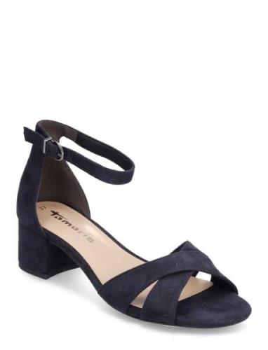 Women Sandals Sandal Med Klack Navy Tamaris