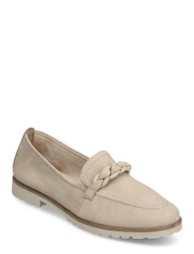 Women Slip-On Loafers Låga Skor Cream Tamaris