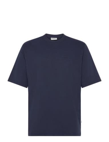 Mid Sleeve T-Shirt Gots Tops T-shirts Short-sleeved Navy Resteröds