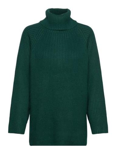 Roll-Neck Knitted Sweater Tops Knitwear Turtleneck Green Gina Tricot