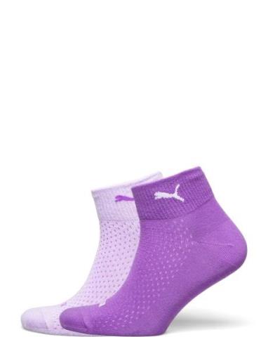 Puma Women Quarter 2P Sport Socks Footies-ankle Socks Purple PUMA
