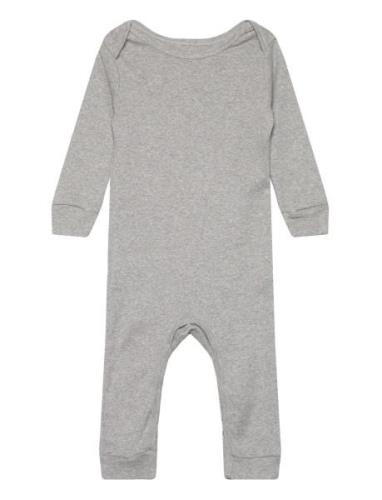 Melange Full Body Romper Långärmad Bodysuit Grey Copenhagen Colors