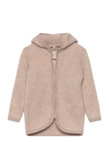 Jacket Ears Soft Wool Tops Sweat-shirts & Hoodies Hoodies Beige Huttel...