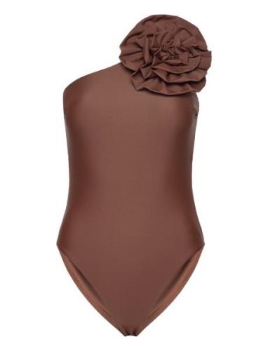 Carriecras Swimsuit Baddräkt Badkläder Brown Cras