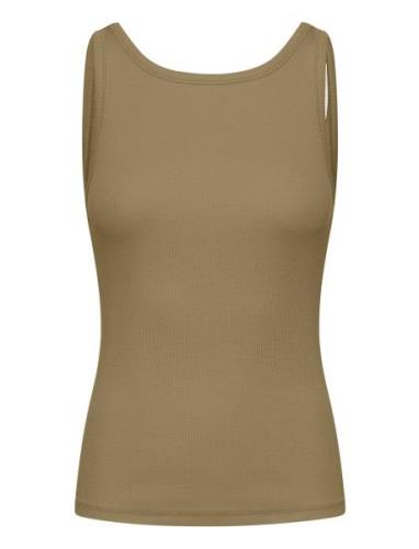 Drewgz Sl Reversible Top Tops T-shirts & Tops Sleeveless Khaki Green G...