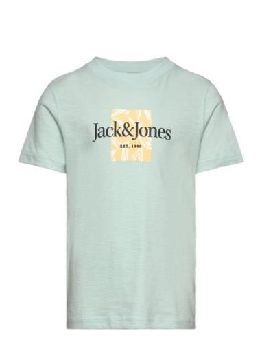 Jorlafayette Branding Tee Ss Crew Mni Tops T-shirts Short-sleeved Blue...