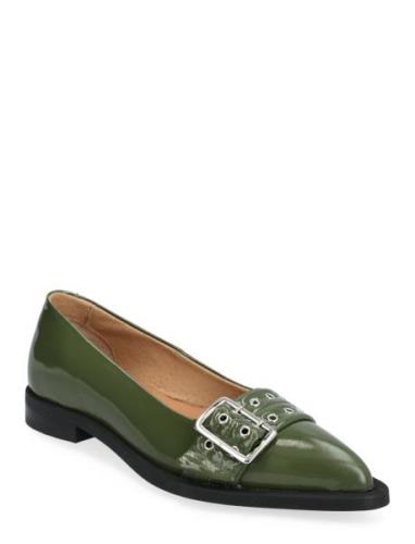 Saso Low Ballerinaskor Ballerinas Khaki Green Pavement