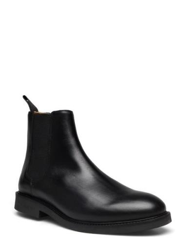 Classic Chelsea Boot - Pull Up Leather Stövletter Chelsea Boot Black S...