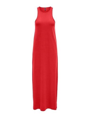 Onlmay Life S/L Long Dress Box Jrs Maxiklänning Festklänning Red ONLY