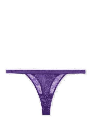 Mesh Thong Stringtrosa Underkläder Purple Understatement Underwear