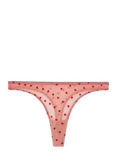 Mesh Thong Stringtrosa Underkläder Pink Understatement Underwear