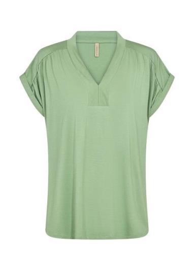 Sc-Marica Tops T-shirts & Tops Short-sleeved Green Soyaconcept