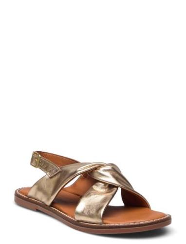 Sandal Platta Sandaler Gold Sofie Schnoor