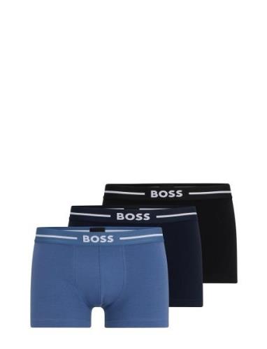 Trunk 3P Bold Boxerkalsonger Blue BOSS