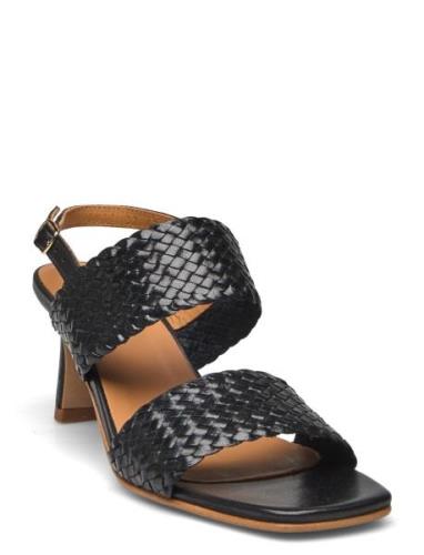 Sandals - Block Heels Sandal Med Klack Black ANGULUS