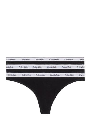 Thong 3Pk Stringtrosa Underkläder Black Calvin Klein