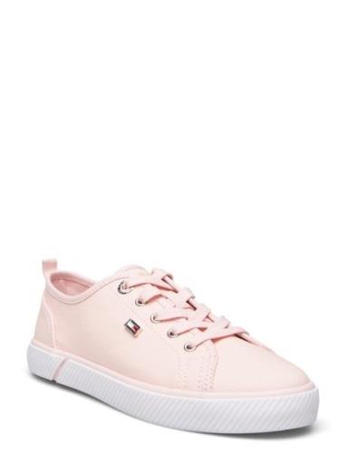 Vulc Canvas Sneaker Låga Sneakers Pink Tommy Hilfiger