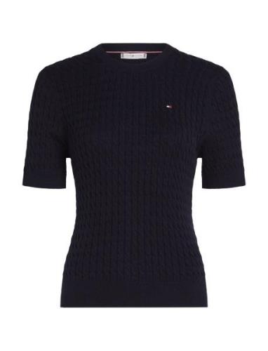Co Cable C-Nk Ss Swt Tops Knitwear Jumpers Navy Tommy Hilfiger