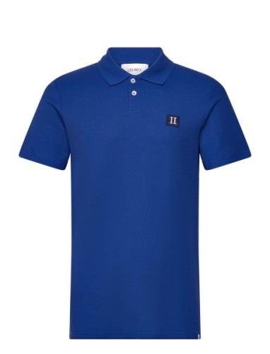 Piece Pique Polo Tops Polos Short-sleeved Blue Les Deux