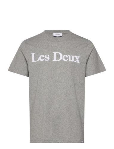 Charles T-Shirt Tops T-shirts Short-sleeved Grey Les Deux