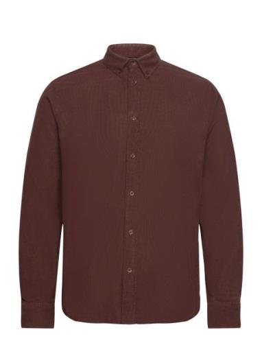 Vincent Corduroy Shirt Gots Tops Shirts Casual Burgundy By Garment Mak...