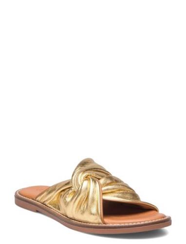 Slipper Platta Sandaler Gold Sofie Schnoor