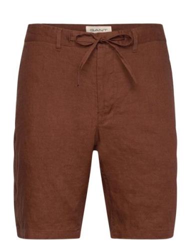 Relaxed Linen Ds Shorts Bottoms Shorts Casual Brown GANT