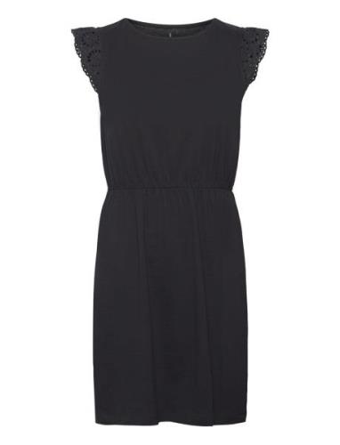 Vero Moda Vmemily Sl Gathering Dress Jrs Noos Svart